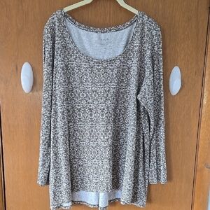 Pure Jill By J.JILL, Patterned Long Sleeve Women's Top Size Large P.